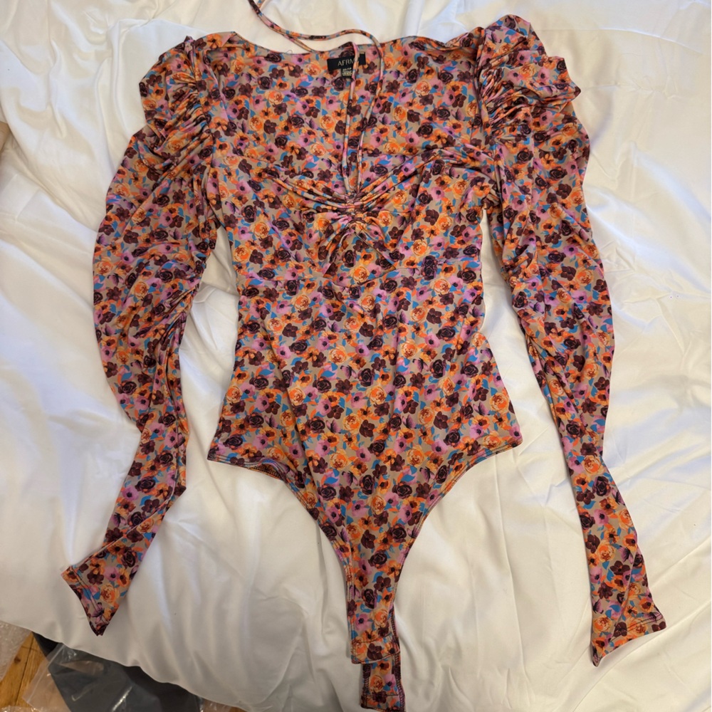 Floral Bodysuit with cut outs